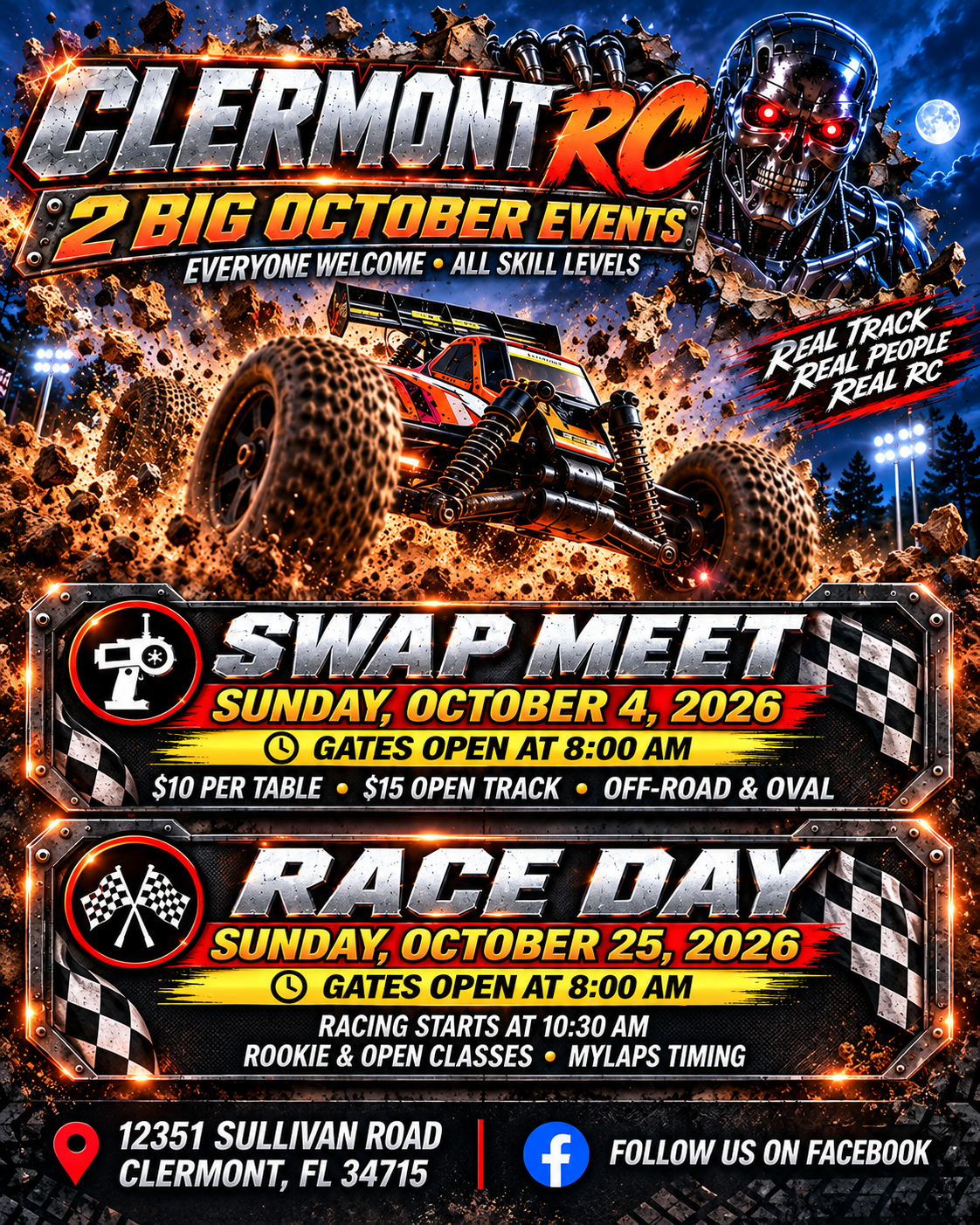 Swap Meet Table/Open Track/Race Day