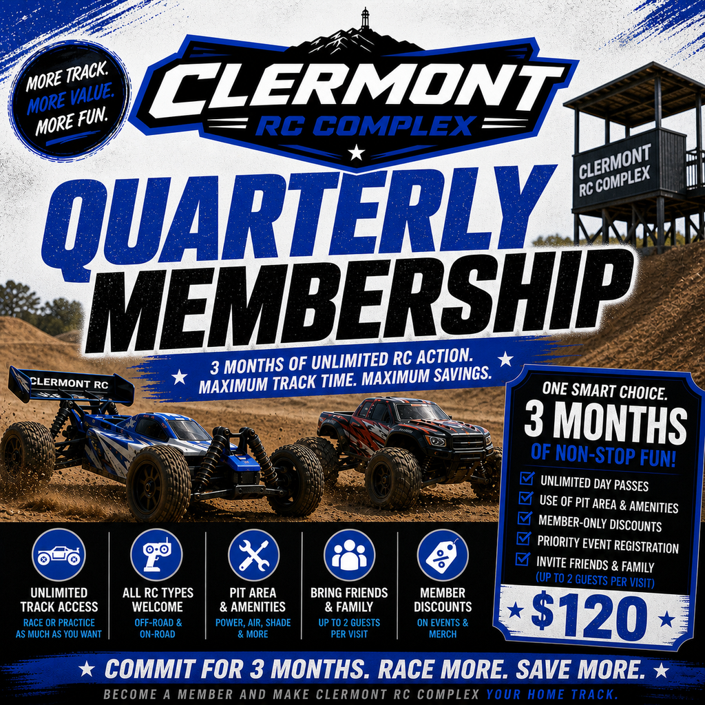 Clermont RC Complex membership sign-up flyer
