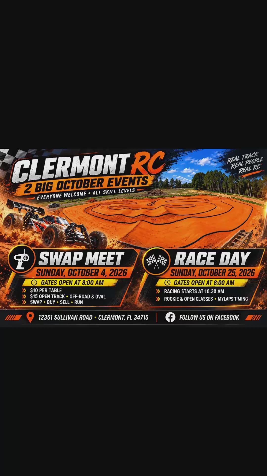 Swap Meet Table/Open Track/Race Day